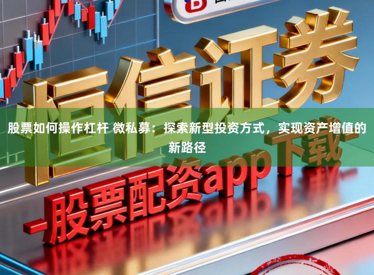 股票如何操作杠杆 微私募：探索新型投资方式，实现资产增值的新路径