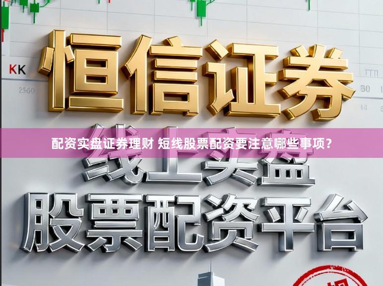 配资实盘证券理财 短线股票配资要注意哪些事项？